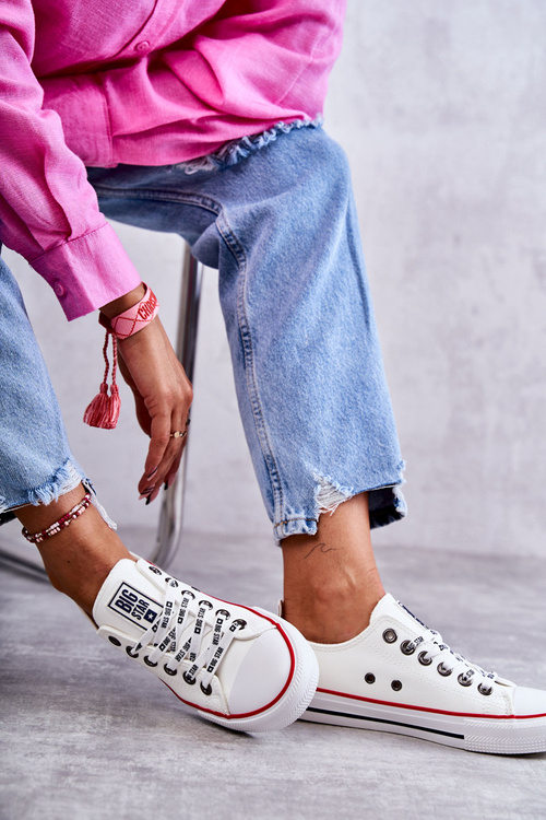 Dámske kožené tenisky Big Star KK274095 biela