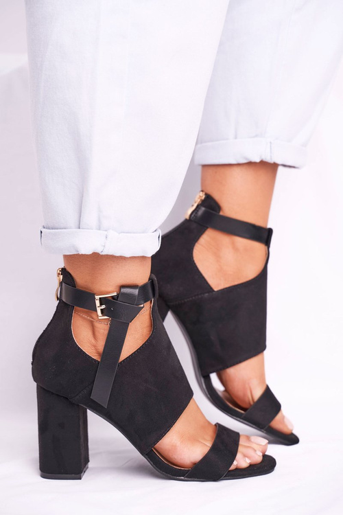 Sandály Na Podpatku Vinceza 20-17054 Černé