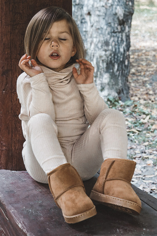 Izolované topánky pre deti snehové topánky khaki gooby