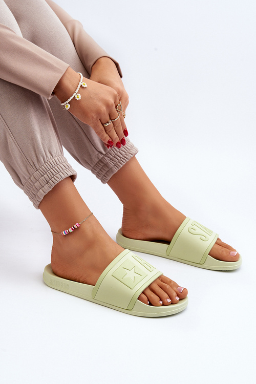 Dámské žabky Big Star NN274A646 Limetkové