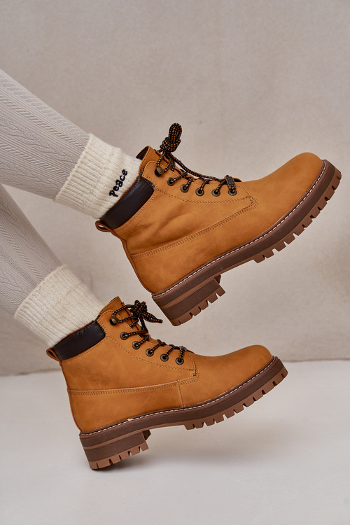 Dámské Zateplené Kotníkové Boty Big Star OO274A288 Camel