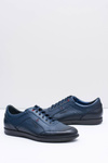 Men's Navy Leather Casual Shoes Nikopol Casual Polver