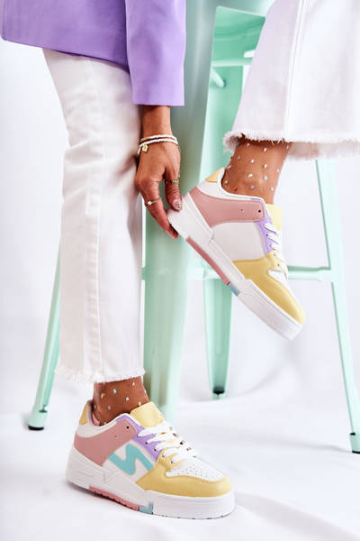 Dámske biele a žlté športové topánky Francis