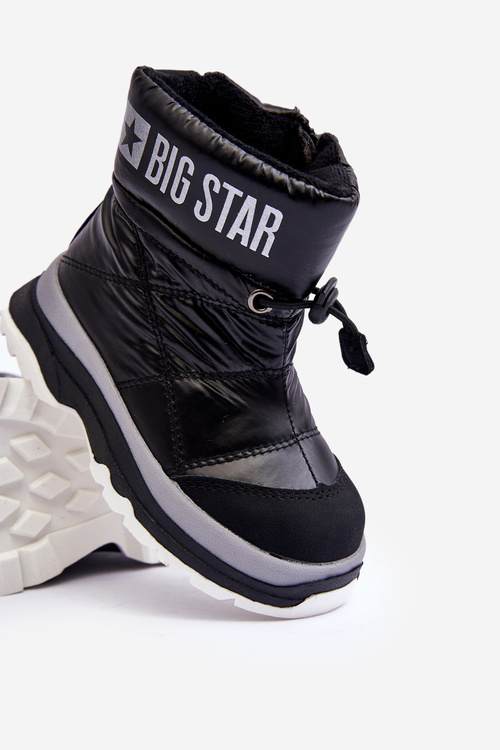 Dětské zimní boty s oteplením na zip černé Big Star MM374195
