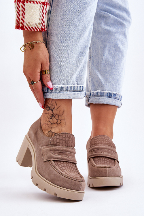 Suede topánky na stĺpiku a platforme Dark Boon Lemar Arabell