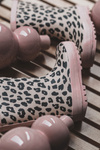 Pink Nanny Baby topánky v leopardovej tlači