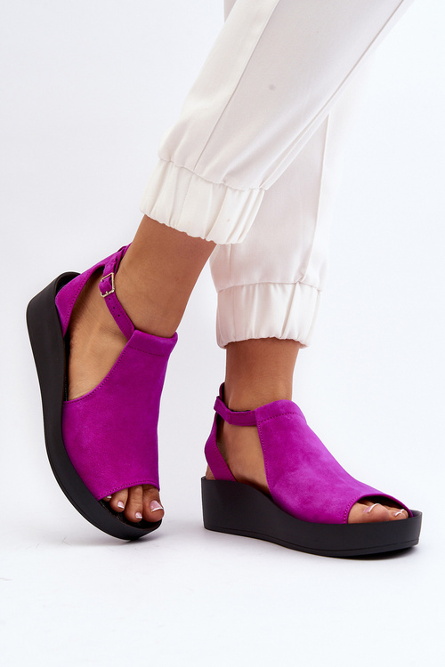 Zazoo 2914 Dámské sandály z semiše Fuchsie