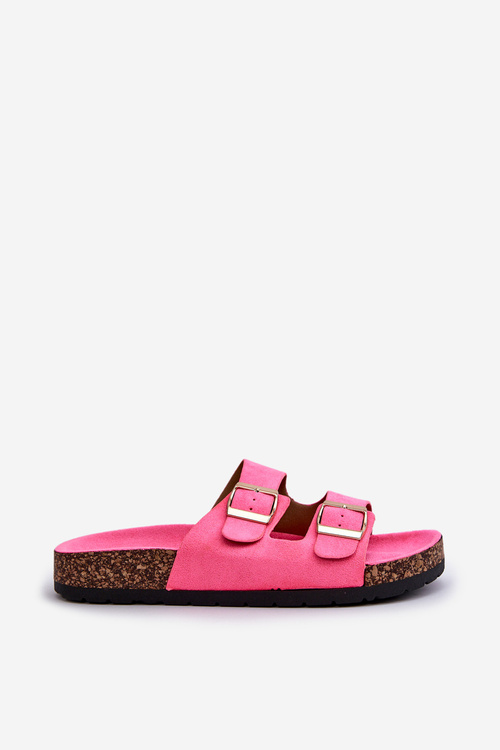 Dámske Šľapky Na Korkovej Podešve Neonovo Ružové Cortina