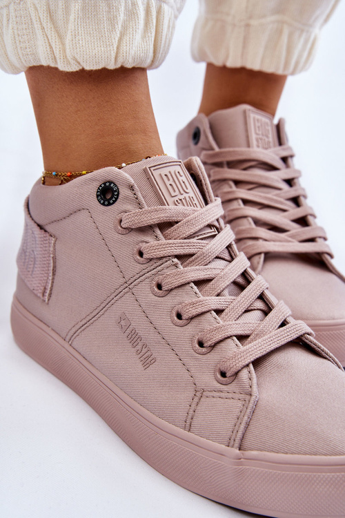 Dámské klasické vysoké tenisky Big Star LL274004 Nude