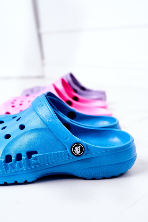 Dámska penová flip -flops eva modrá