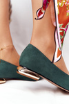 Baleríny Na Zlatých Podpatcích Vinceza 21-10601 Zelené