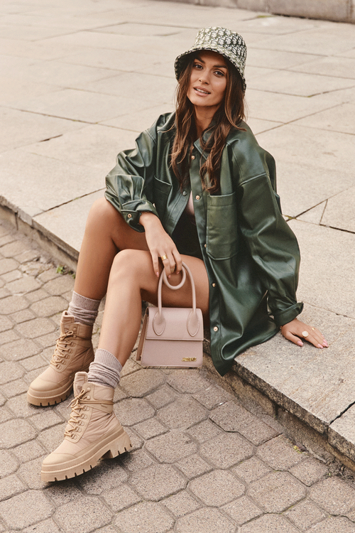 Dámske topánky Izolované topánky na plošine a ploché podpätky Big Star MM274340 Beige