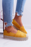 Žltý semišový espadrilles mariako