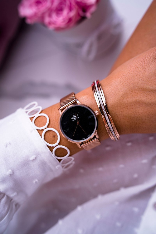 Dámské Hodinky Michael John Růžové Zlaté Vilanda