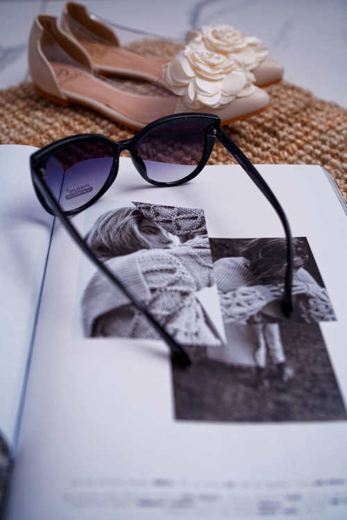 Prius PR-V26 čierne trblietavé slnečné okuliare