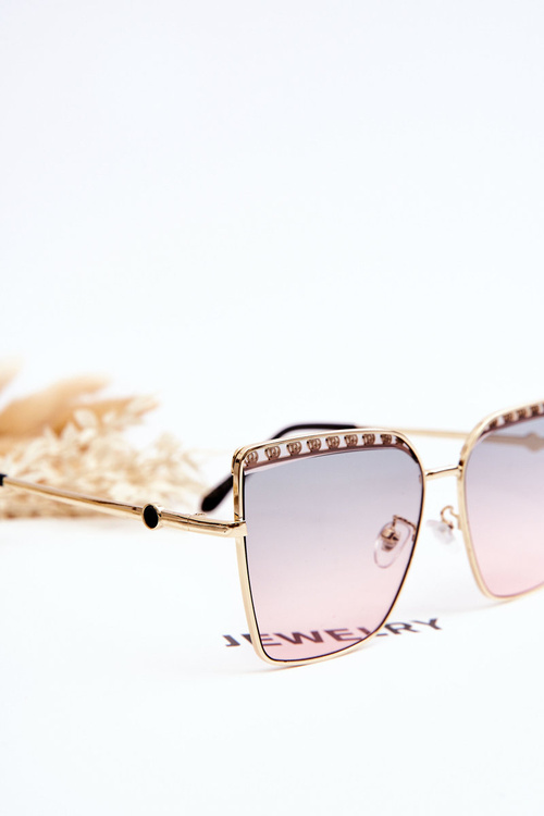 Velké sluneční brýle Prius V303 Gradient Zeleno-růžová