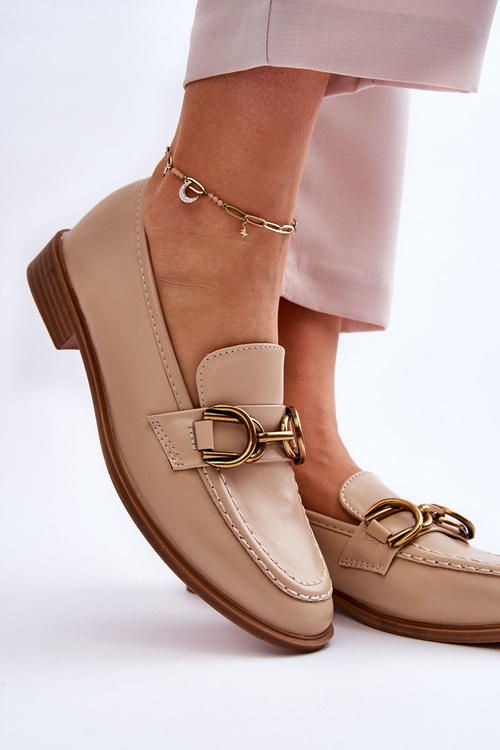 Klasické béžové lorien Moccasins