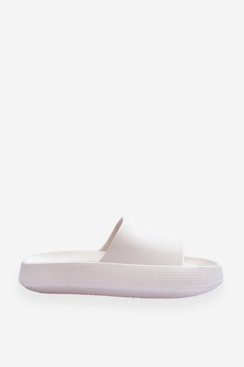 Módní lehké žabky na masivní podrážce Bílé Rebel