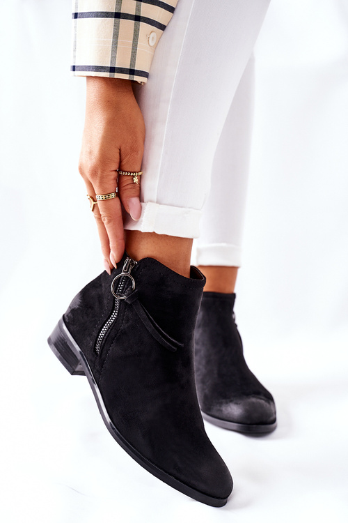 Dámské Semišové Zateplené Boty Cerne Janice