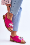 Dámské semisové sandály s kamínky Fuchsié Mersea