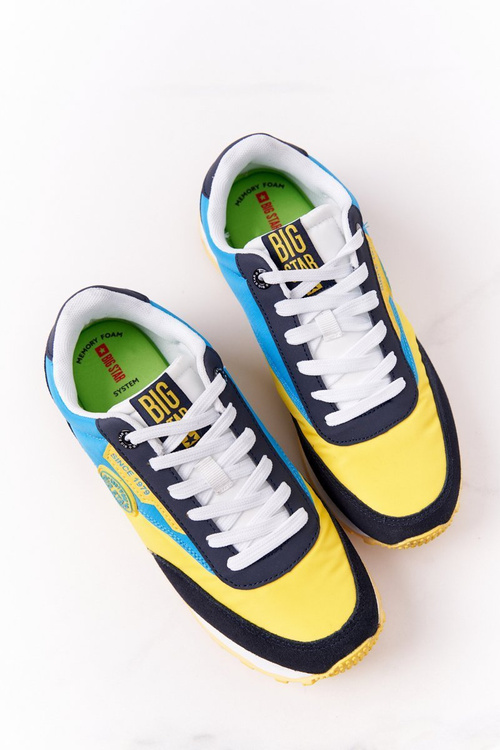 Dámské Tenisky Memory Foam Big Star HH274525 Žluté-Modre