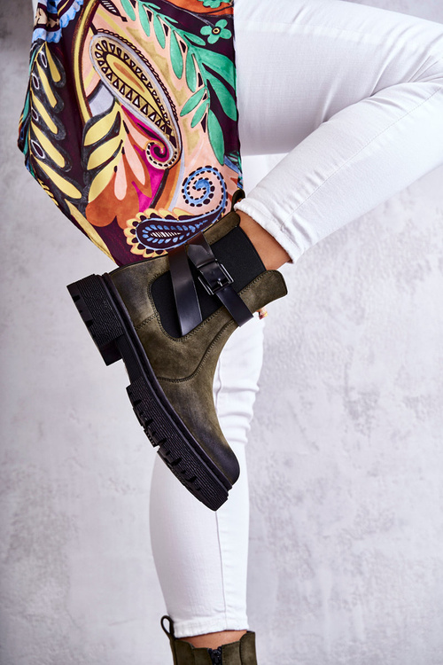 Ženské izolované topánky so zeleným pásom Jose