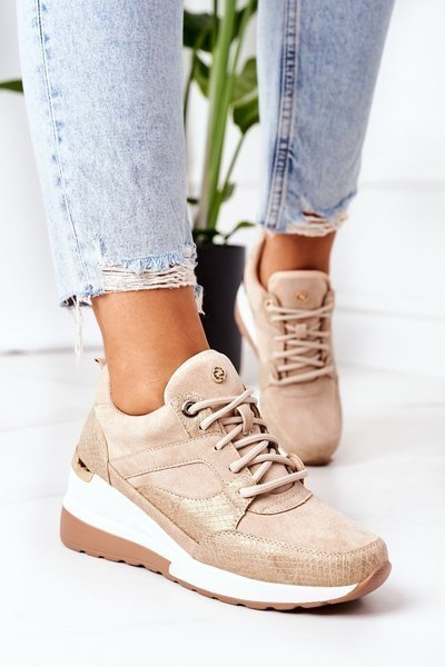 Klínové Tenisky Sneakers Béžové Temida