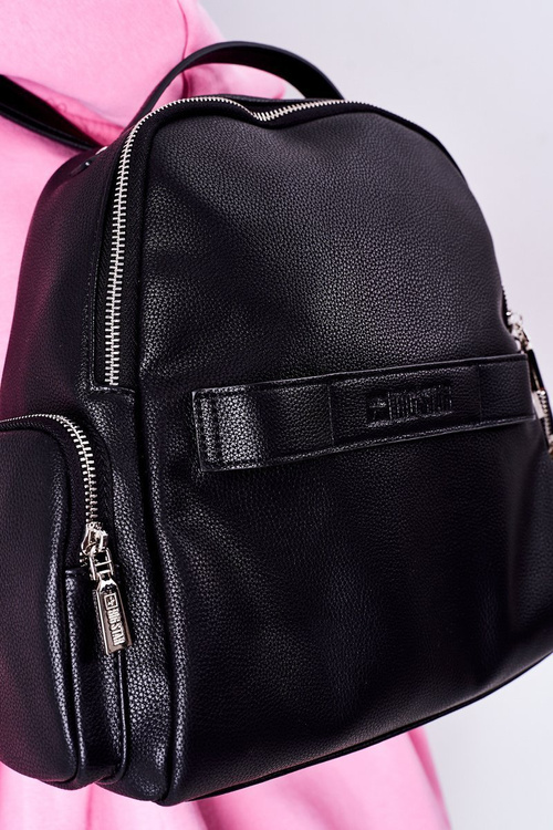 Kožený batoh / obličky 2in1 veľká hviezda HH574056 čierna