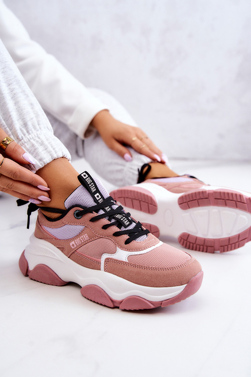 Dámske tenisky Športové topánky Veľká hviezda JJ274577 Pink