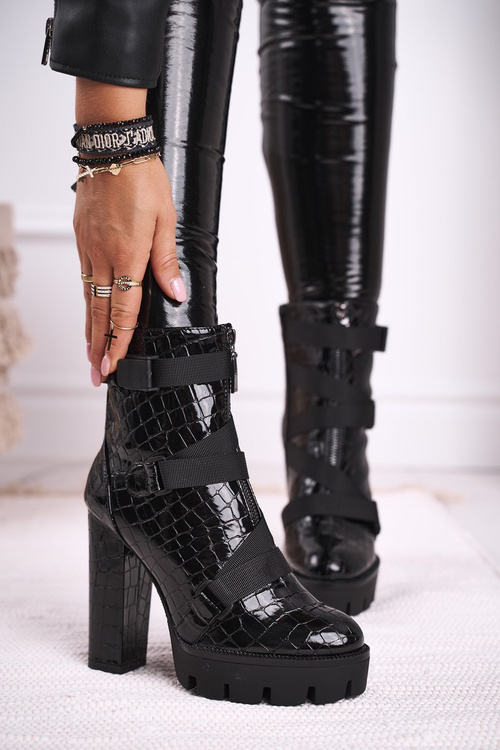 Dámske vysoké topánky na Horty Black Post