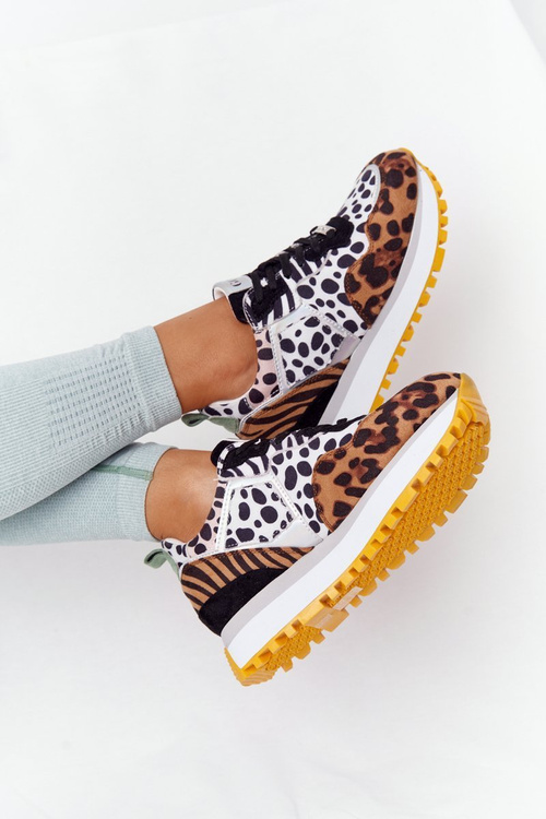 Semišové Sportovní Obuv Na Platformě GOE HH2N4003 Hnědé