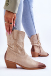 Klaira béžové kovbojské topánky
