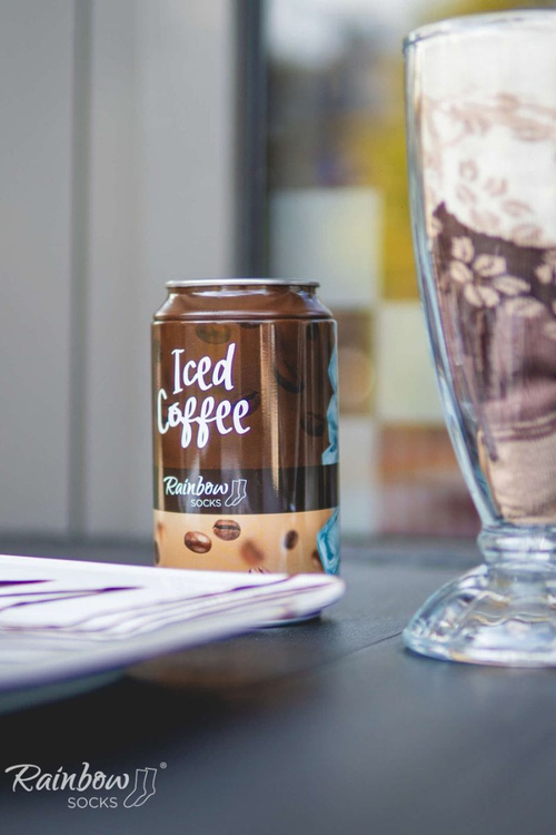 Duhové ponožky 1 pár ponožek Konzervovaná ledová káva