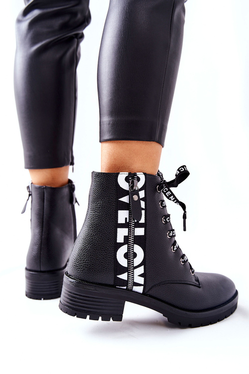 Čierne kožené topánky Henri