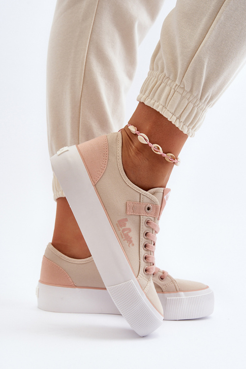 Dámske plátěné tenisky Lee Cooper LCW-24-31-2196 Beige