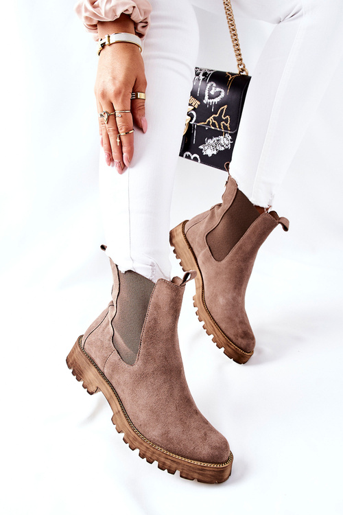 Kožené topánky Jodhpur topánky Nicole Brown Brace