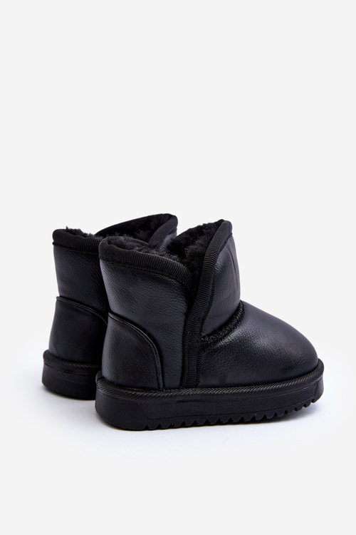 Dětské zimní boty s podšívkou z kožešiny černé Benigna