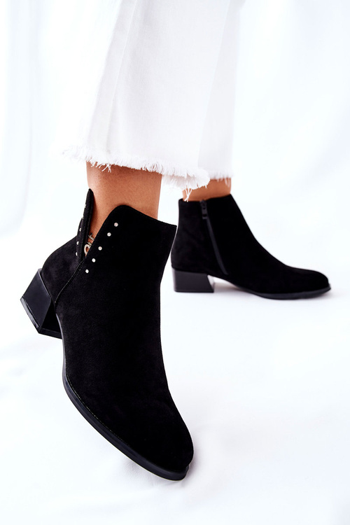 Semišové topánky izolované Sergio leone bt217 čierna