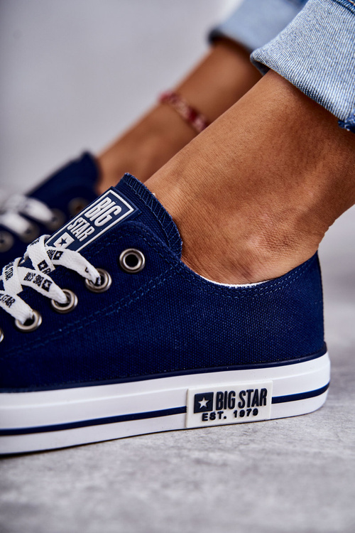 Dámské Materiál Sneakers Big Star KK274103 námořnická modrá
