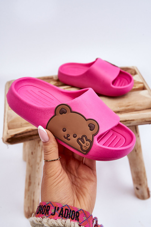Lehké Pěnové crocs S Medvídkem Fuchsie Todi
