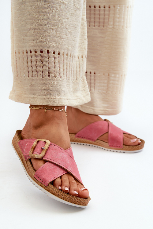 Pohodlné dámské žabky s přezkou Inblu VO000012 růžové