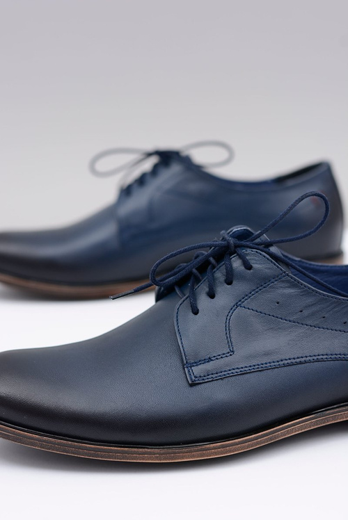 Navy Navy Leather Pánske topánky James