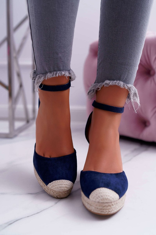 Dámské Sandály Na Klínku Tmavě Modré Tammaris