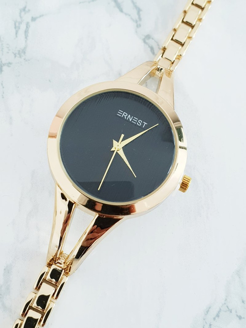 Ernest Golden Women's Watch na elegantnom náramku