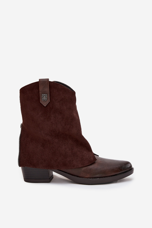 Zateplené Kovářské Sněhule Na Podpatku Čokoládové Sylvette