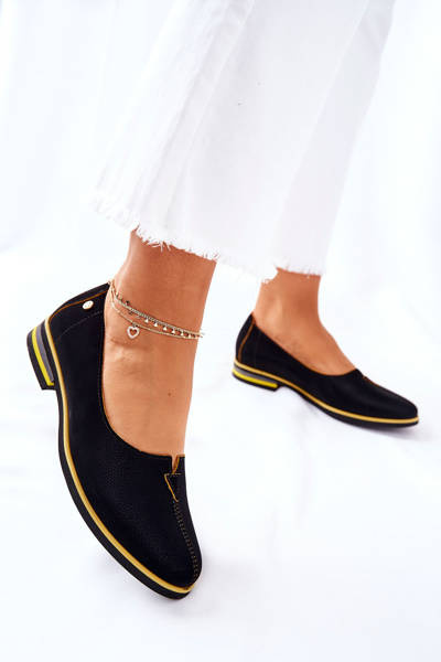 Kožené Polobotky Maciejka černé 05035-07