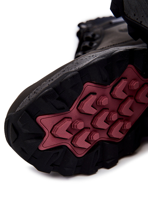 Pánske izolované turistické topánky krížové džínsy KK1R4027C Čierna