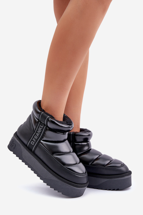 Nízke Snehové Topánky Na Hrubej Podošve D.Franklin Čierne DFSH371011