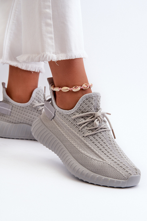 Dámske Šedé Textilné Športové Čižmy Na Zabudnutie Nelmarie