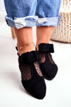 Lu Boo Dámske baleríny Black Domino Bows